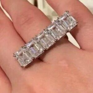 Swarovski Millenia Cocktail Crystal Rhodium Plating Ring